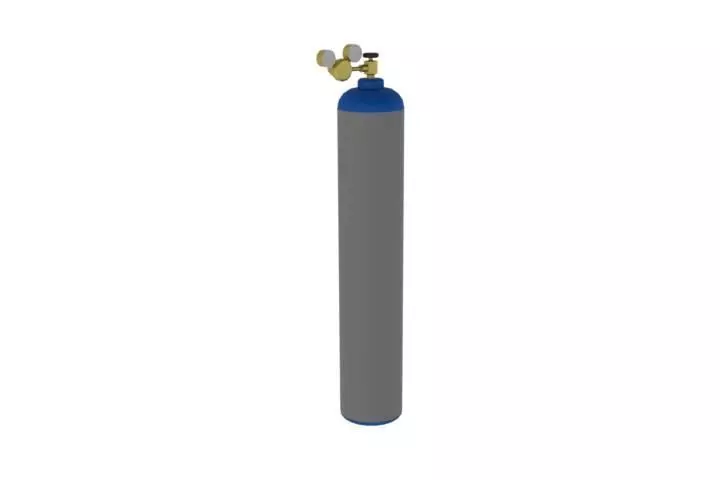 Gas Cylinder Bottle Free 3D model_0