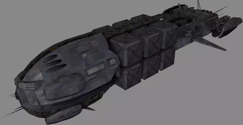 Eris industrial ship Low-poly 3D model