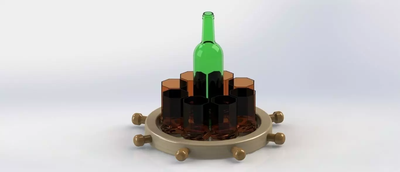 Serving tray 3D model_0