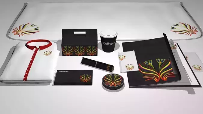 Restaurant Branding set 3D model