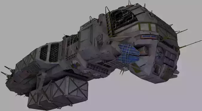 Morena smuggler ship Low-poly 3D model
