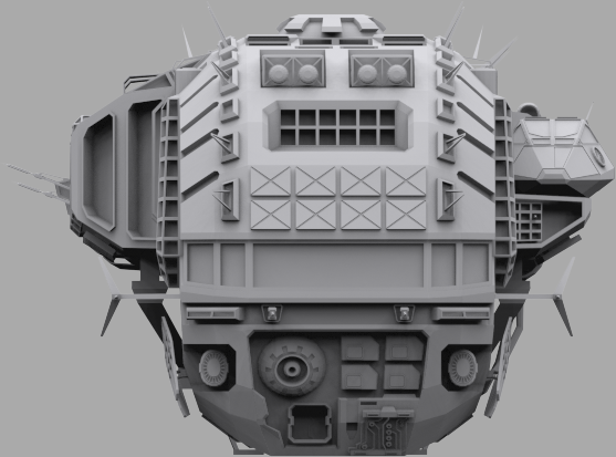 Morena smuggler ship Low-poly 3D model_6