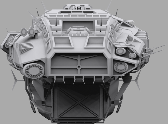 Morena smuggler ship Low-poly 3D model_7