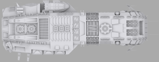 Morena smuggler ship Low-poly 3D model_5