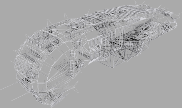 Morena smuggler ship Low-poly 3D model_8