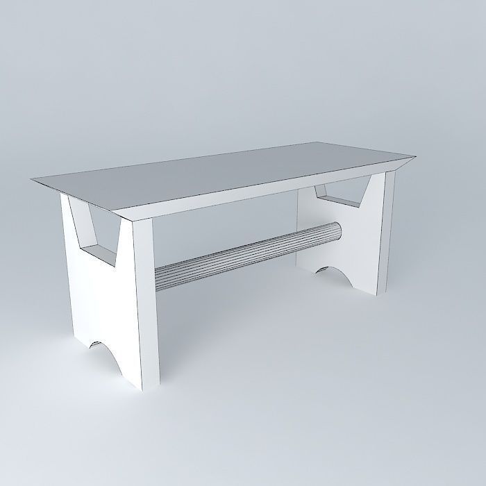 banco bench Free 3D model_4