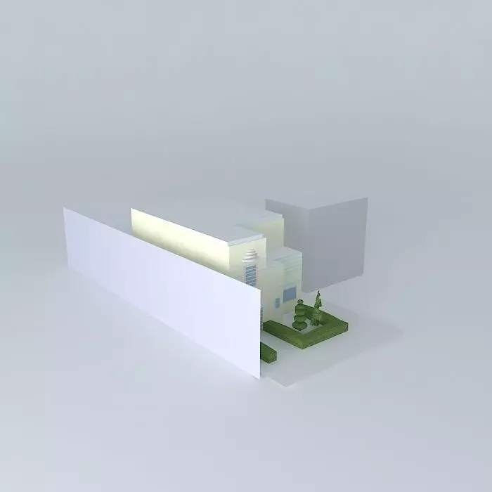 art deco building Free 3D model_0