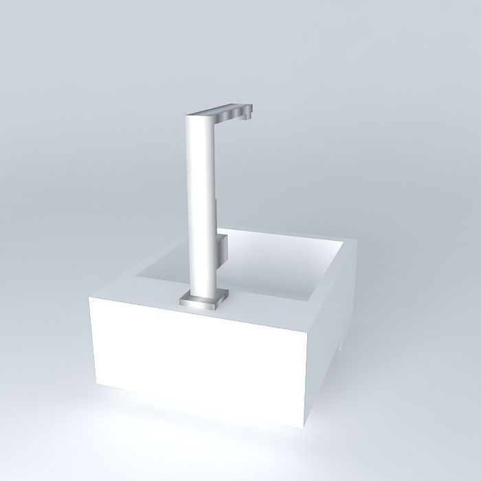 bathroom sink pia de semi encaixe Free 3D model_1