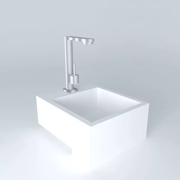 bathroom sink pia de semi encaixe Free 3D model_0