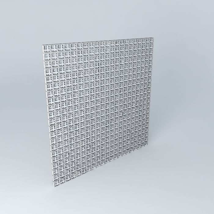 cobogó room divider Free 3D model_3