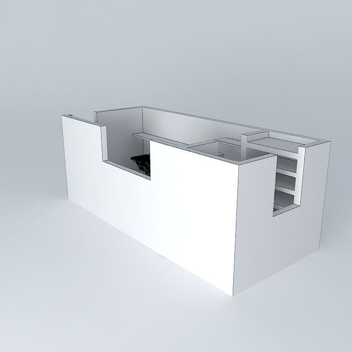 against cardboard box with letter u Free 3D model_4