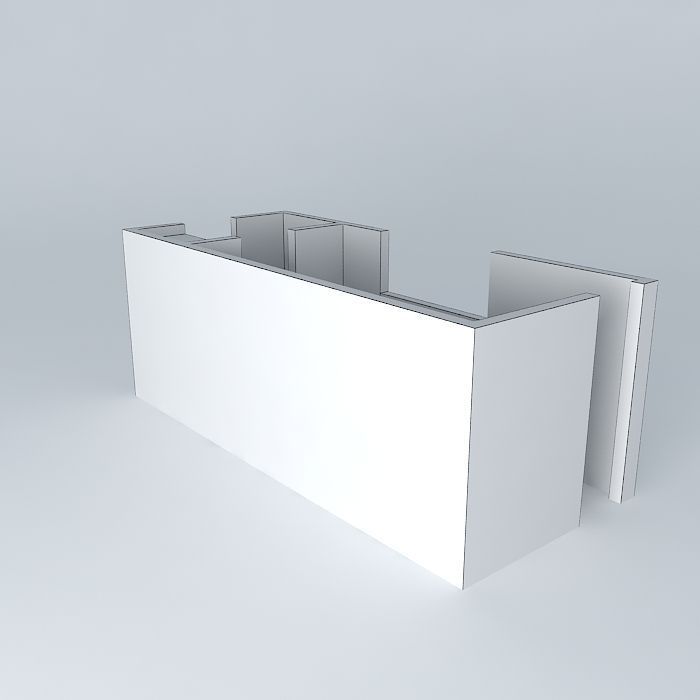 against cardboard box with letter u Free 3D model_3