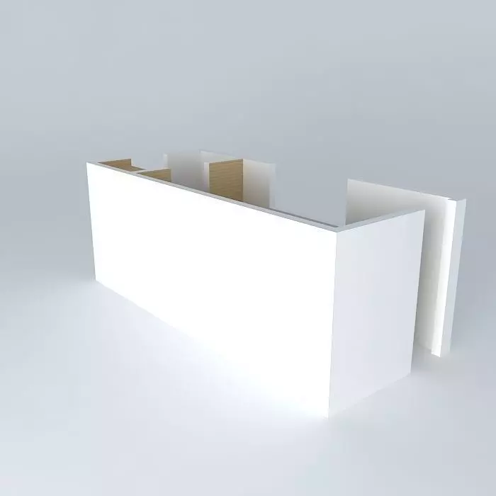 against cardboard box with letter u Free 3D model_0