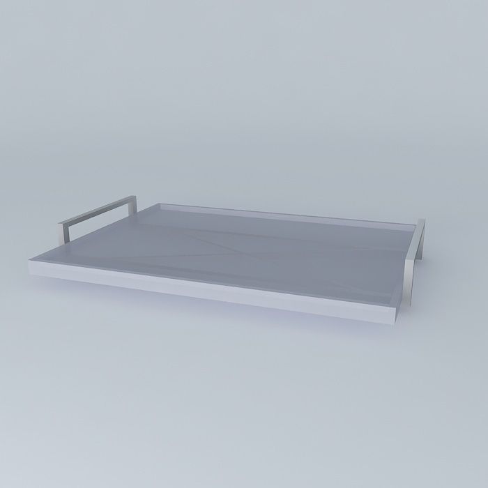 tray tray with metal handles Free 3D model_1
