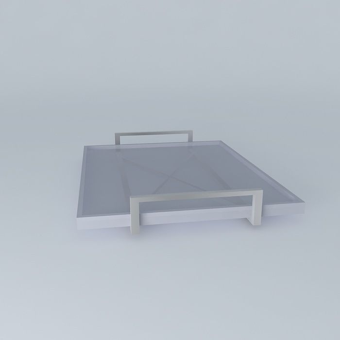 tray tray with metal handles Free 3D model_2