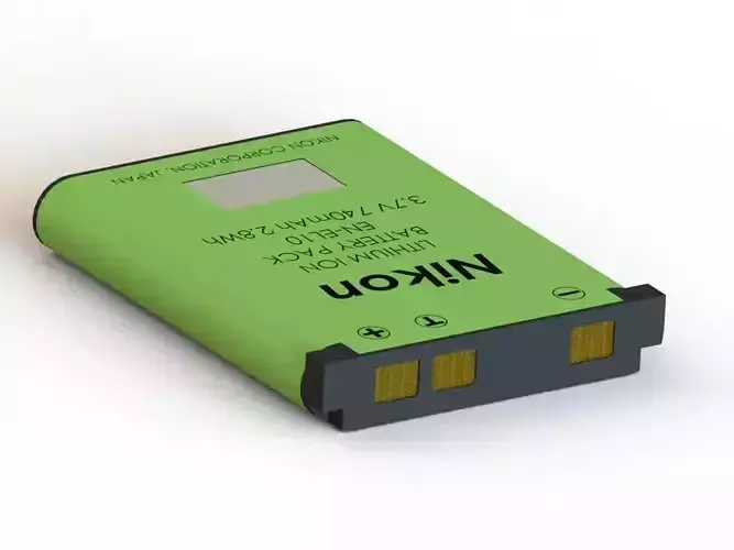 Nikon Lithium Ion Battery EN EL10 Free 3D model