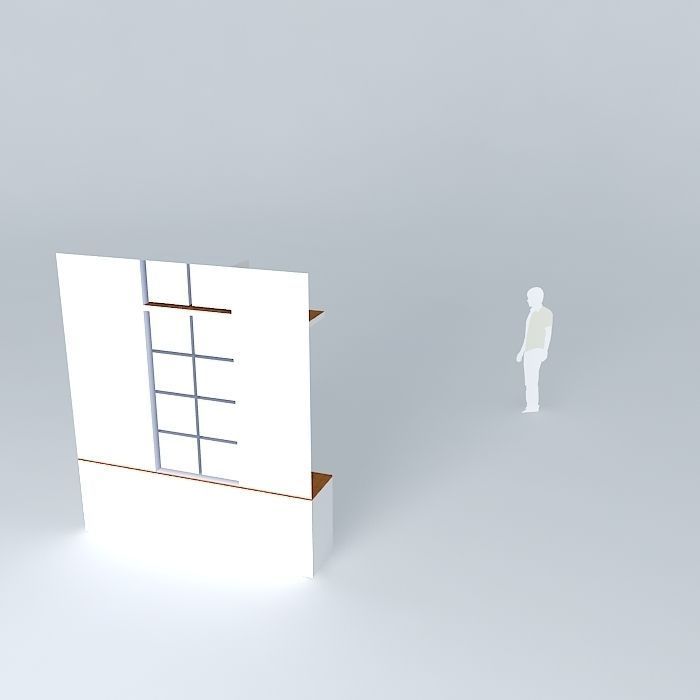 bookcase bookshelf Free 3D model_1