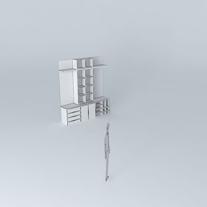 bookcase bookshelf Free 3D model_3