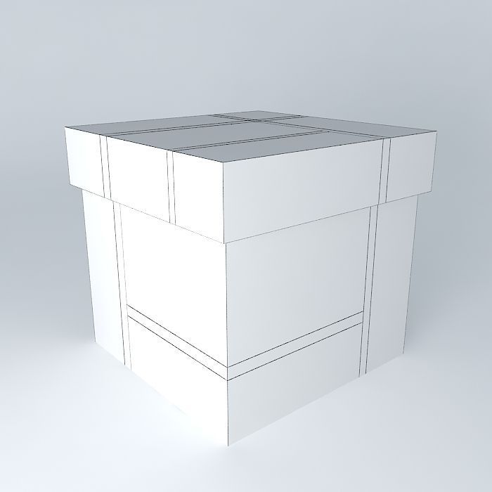 Mondrian box Mondrian box ornament decorative object Free 3D model_4