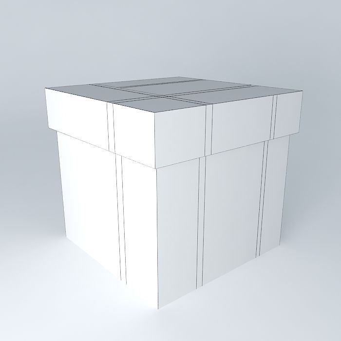 Mondrian box Mondrian box ornament decorative object Free 3D model_3