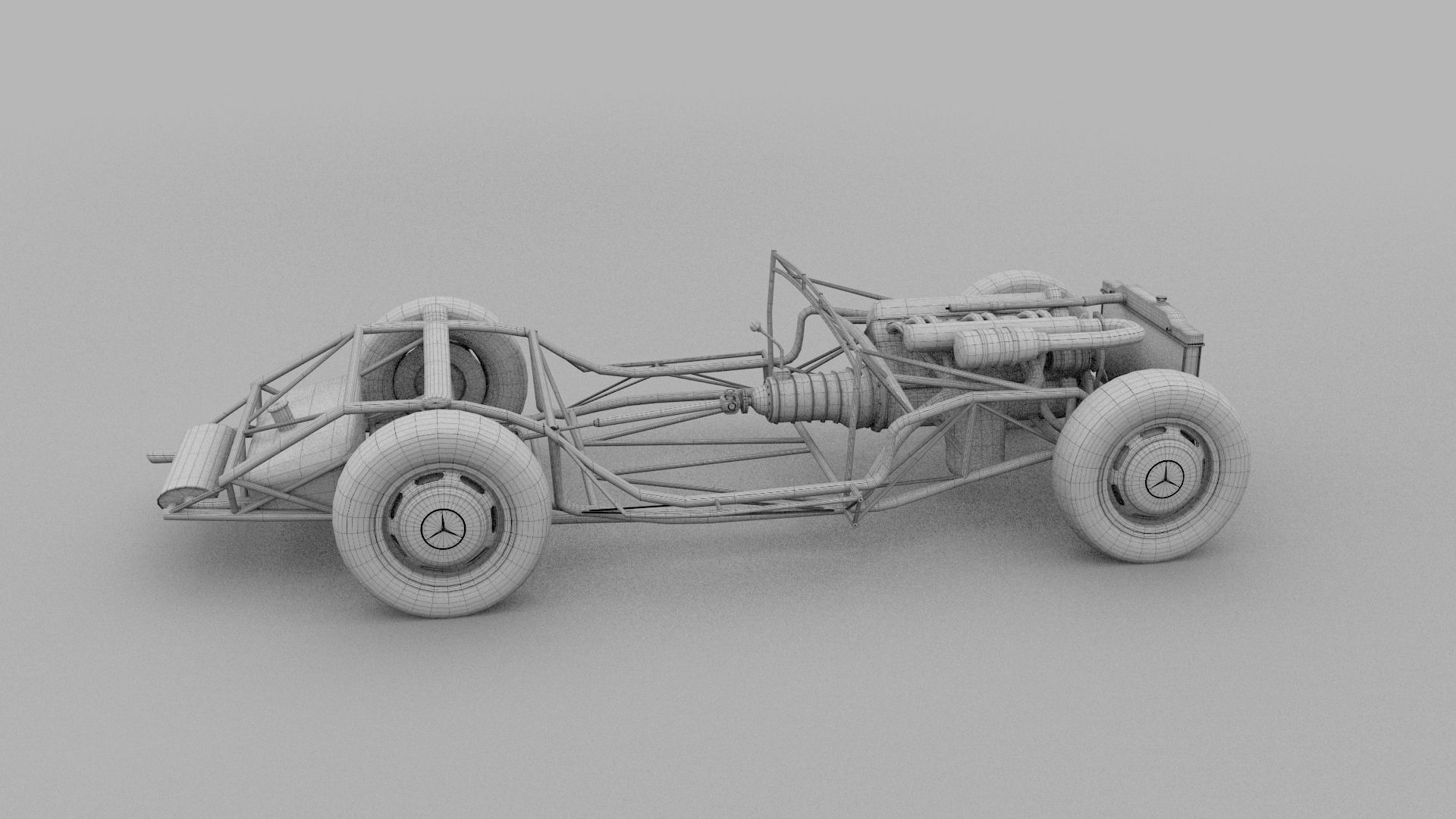 Fully Modelled Mercedes 300SL Roadster Red 3D model_22