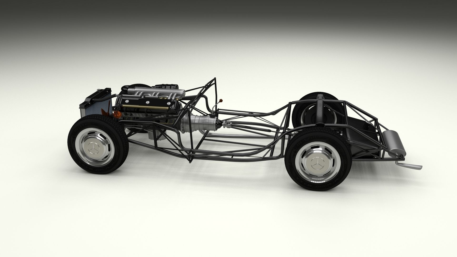 Fully Modelled Mercedes 300SL Roadster Red 3D model_19