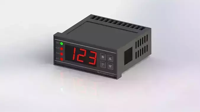 Panel Mounted Digital Temperature Controller Free 3D model