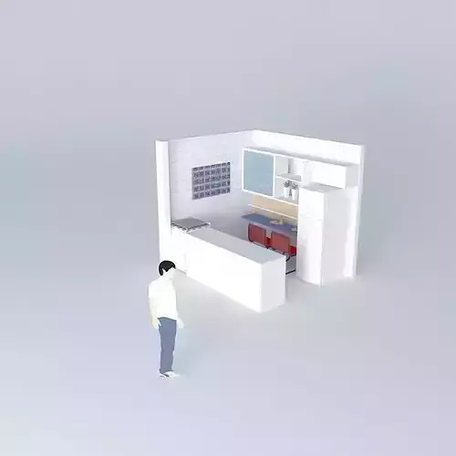 nylorkut kitchen with man