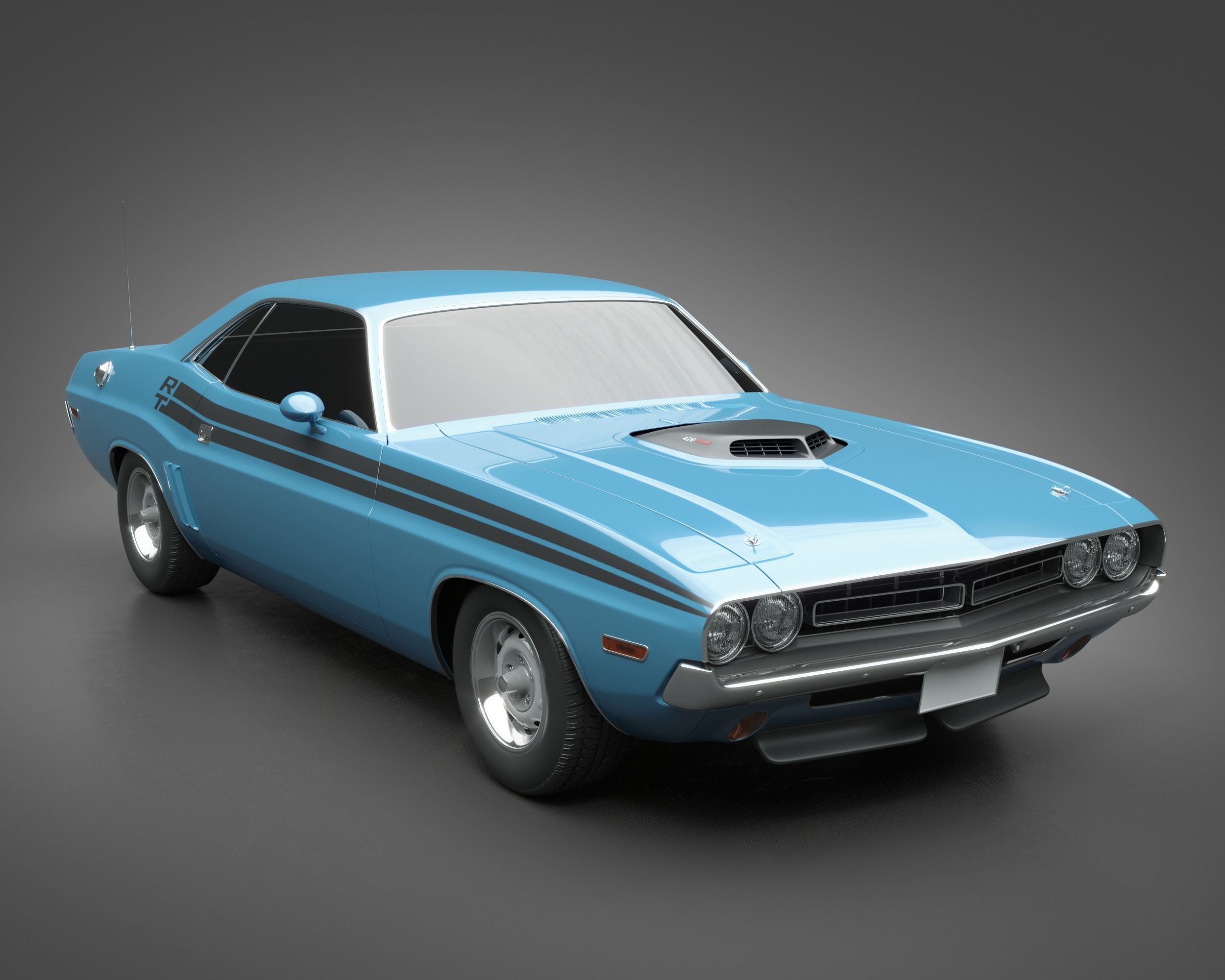 1971 Dodge HEMI Challenger 3D model_5