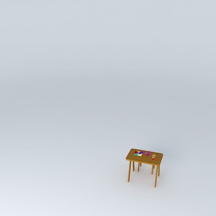 child table kids table Free 3D model_1
