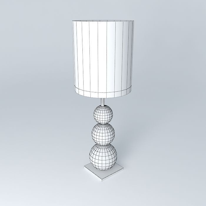 lamp lamp table with shade Free 3D model_4