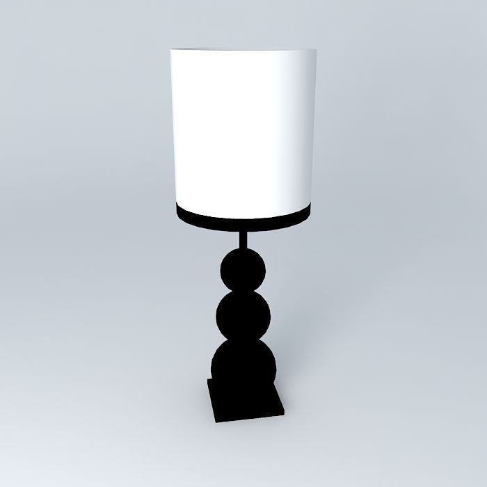 lamp lamp table with shade Free 3D model_2