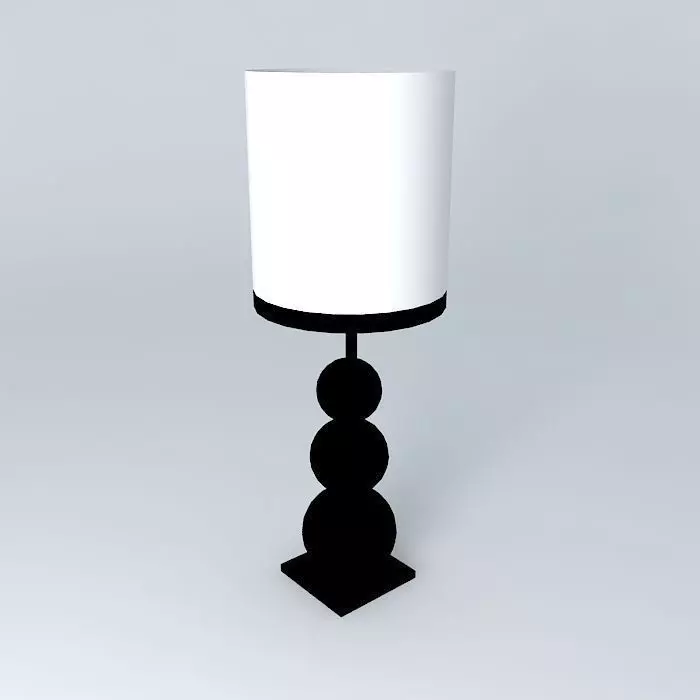 lamp lamp table with shade Free 3D model_0