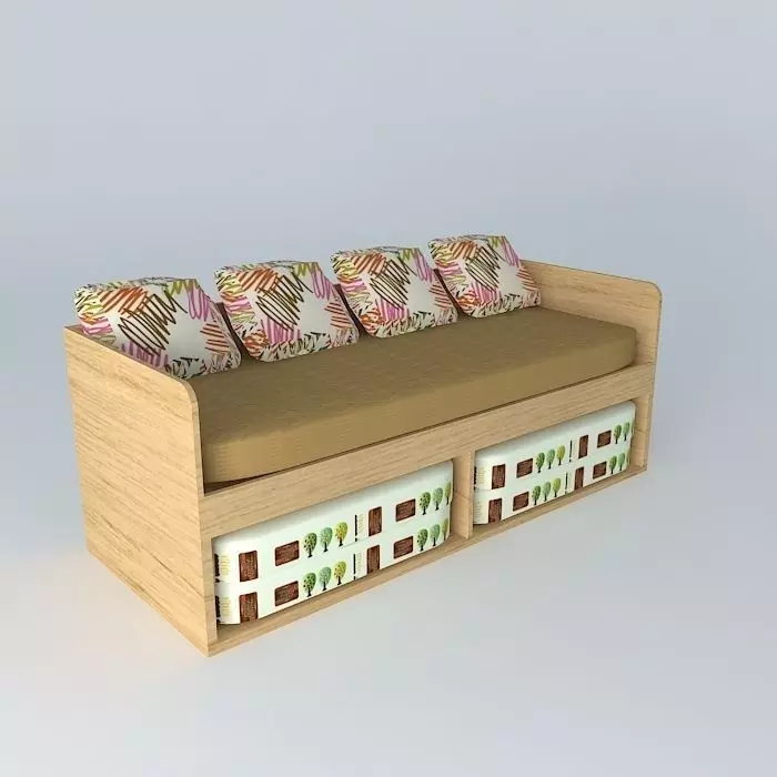 cama teen teen bed Free 3D model