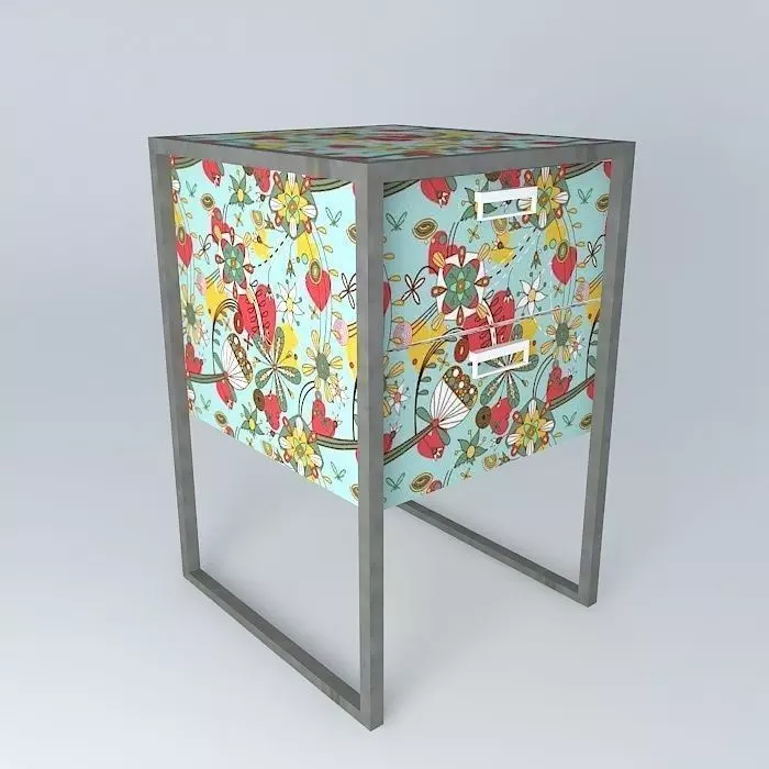 female created dumb girly bedside table Free 3D model