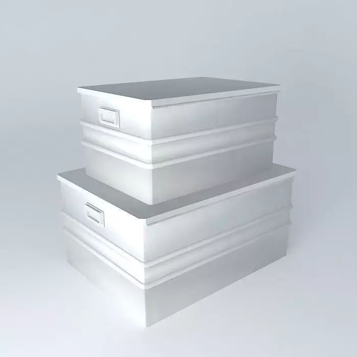 Metal boxes 3D model