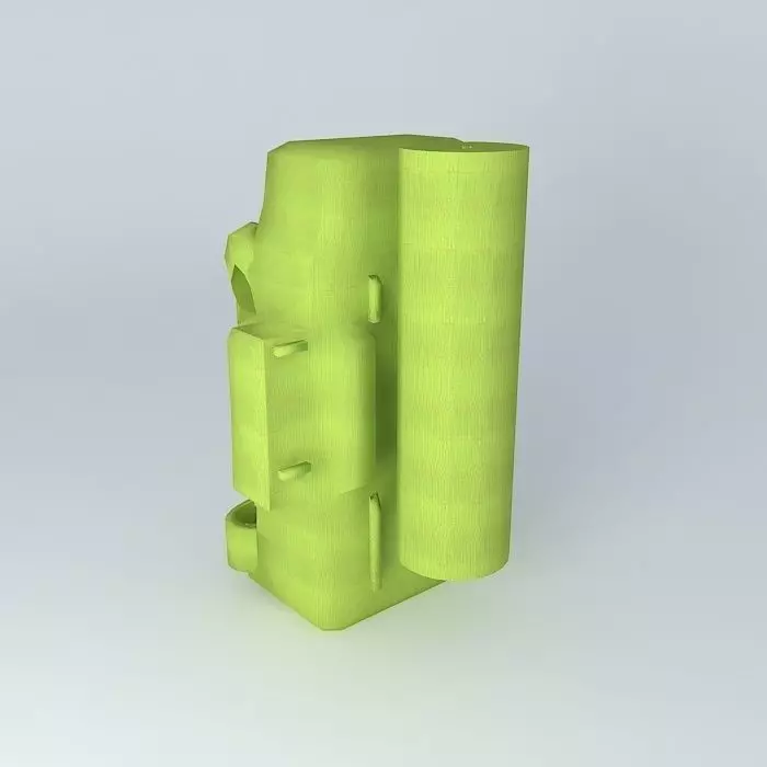 Backpack plastic container 3D model