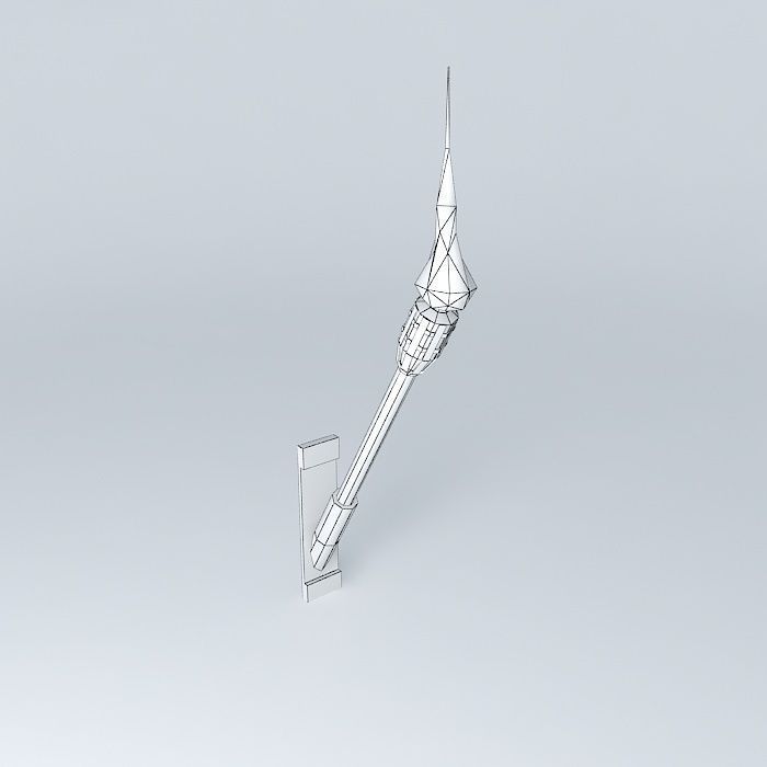 Bamboo torch 3D model_4