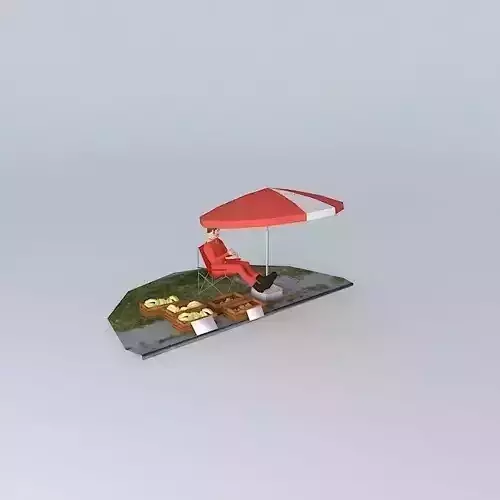 Market stall 3D model