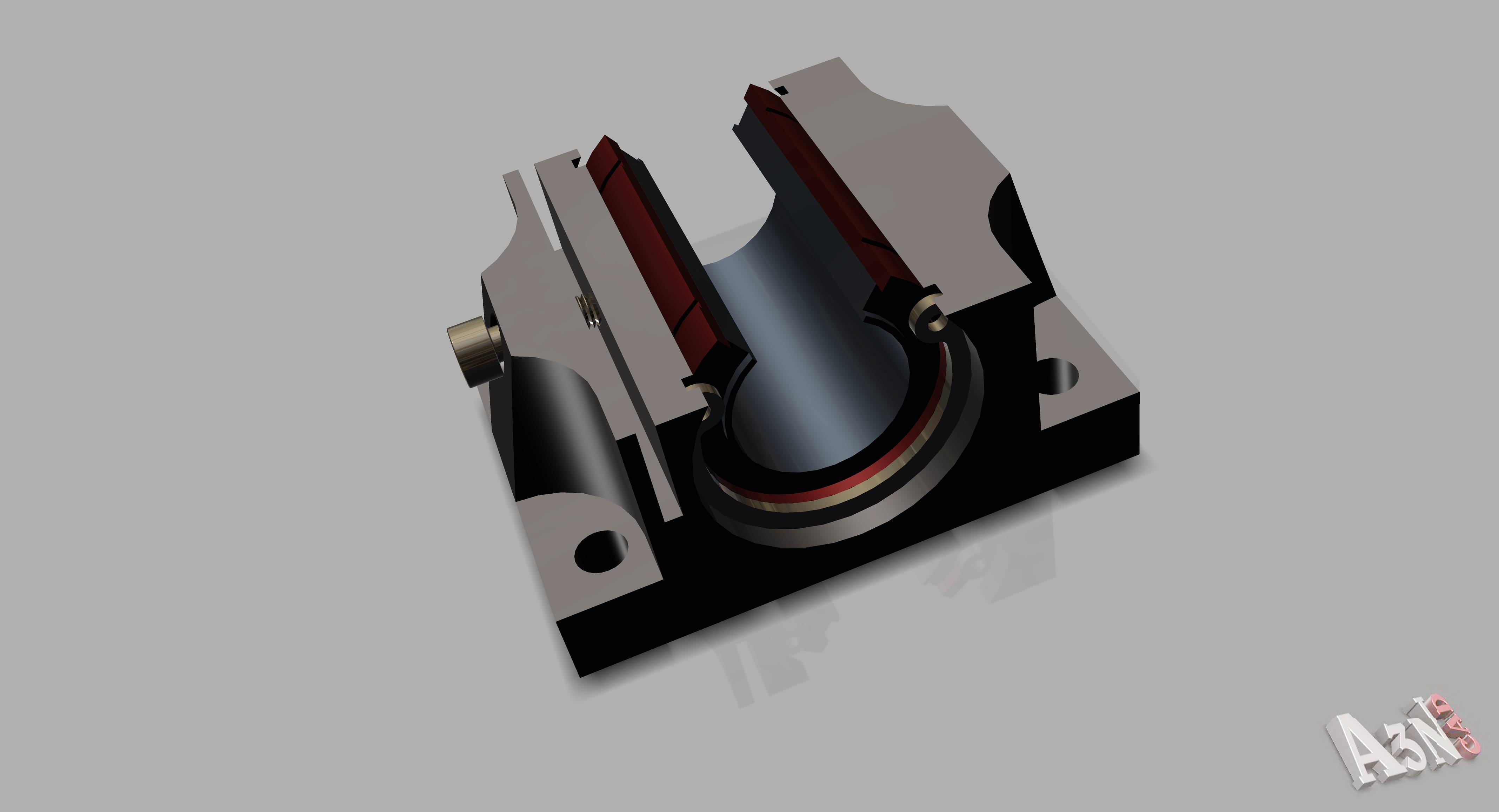 SBR20 Linear Supported Rail for CNC Free 3D model_3