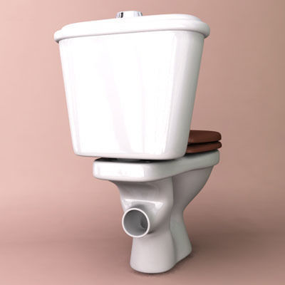 Toilet with seat 3D model_2