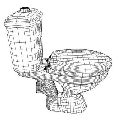 Toilet with seat 3D model_6