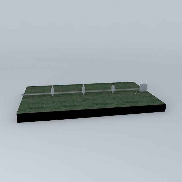 ARGO Architects ISEM Intercontinental surfaced maglev track line Free 3D model_2