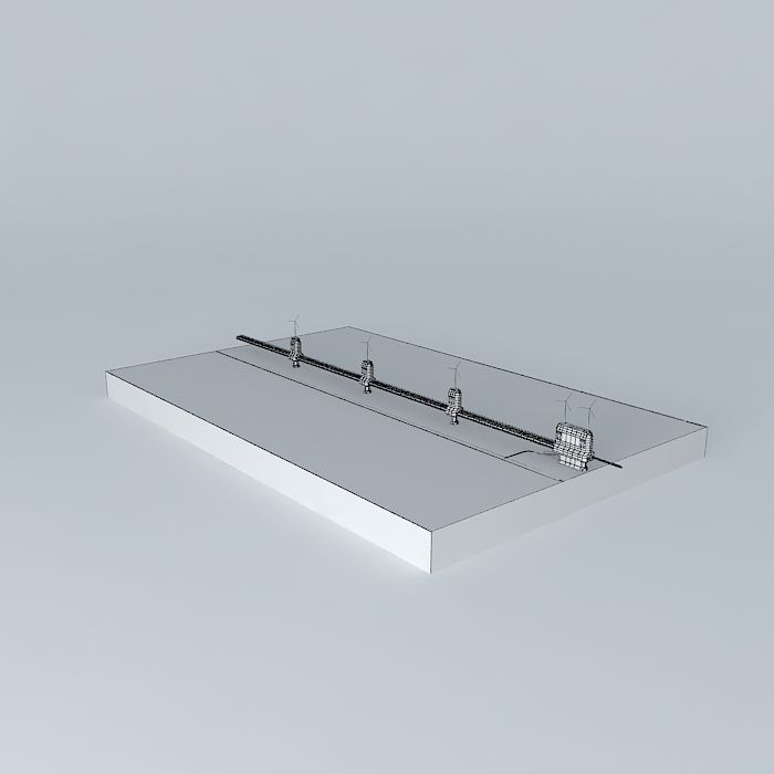 ARGO Architects ISEM Intercontinental surfaced maglev track line Free 3D model_4