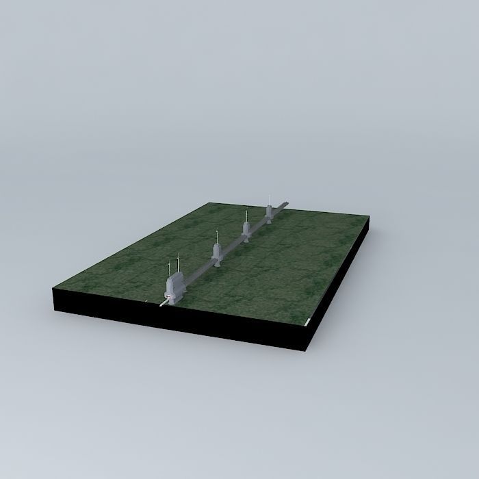 ARGO Architects ISEM Intercontinental surfaced maglev track line Free 3D model_1