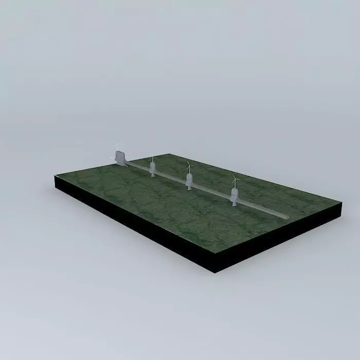 ARGO Architects ISEM Intercontinental surfaced maglev track line Free 3D model_0