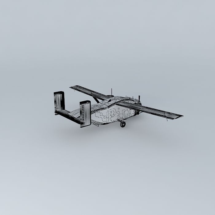 SHORT pink skydiving skyvan FULL INTERIOR 3D model_3