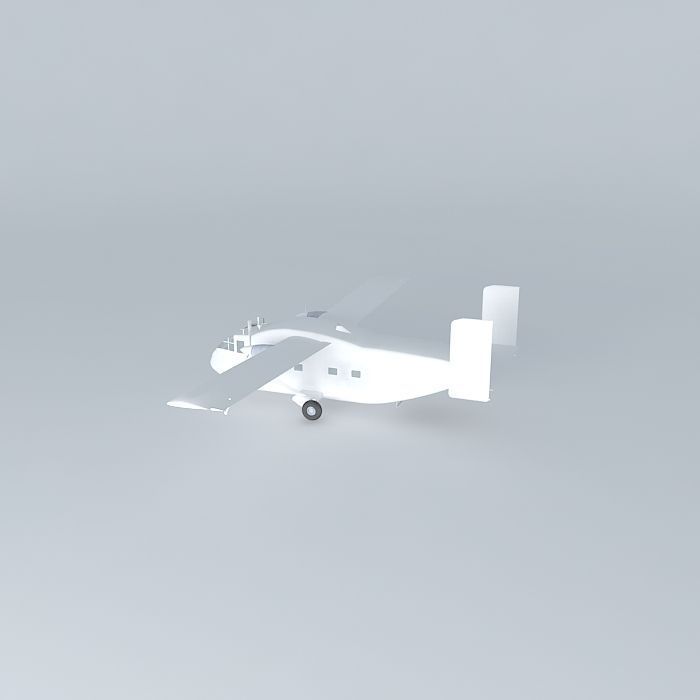 SHORT pink skydiving skyvan FULL INTERIOR 3D model_1