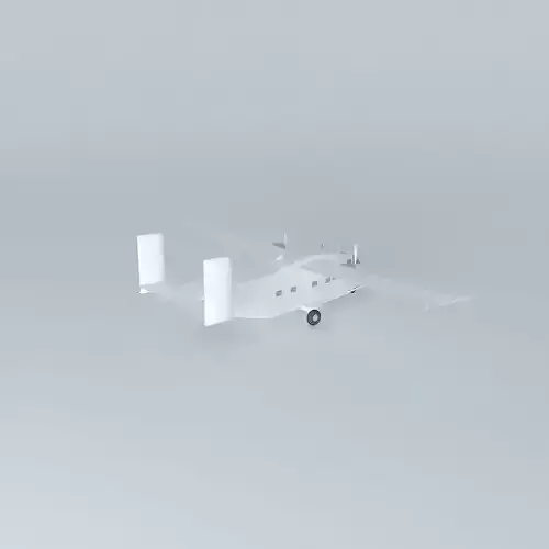 SHORT pink skydiving skyvan FULL INTERIOR 3D model