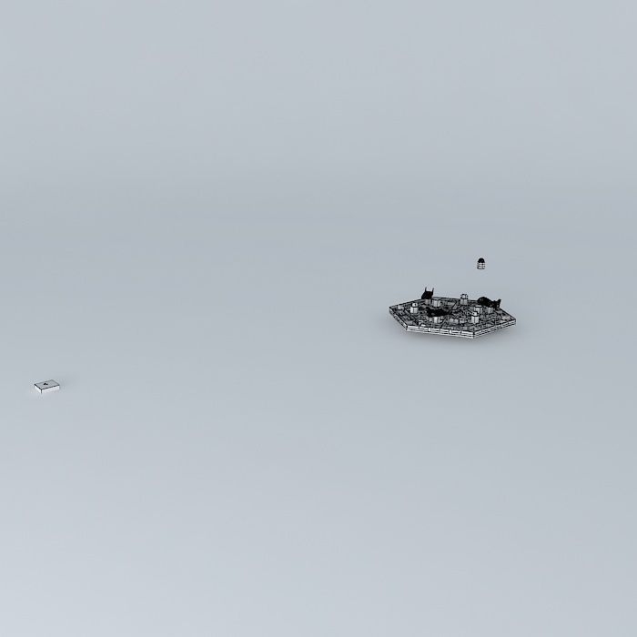 ARGO ASTRONAUTIX Deep Space Traveller 02 of 06 B deck shuttles Free 3D model_3